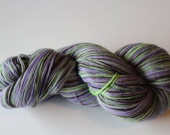 Hand dyed merino silk lace weight yarn; Color: Braaainnnsss...