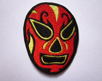 Mexican Wrestler Mask Iron or Sew On Patch