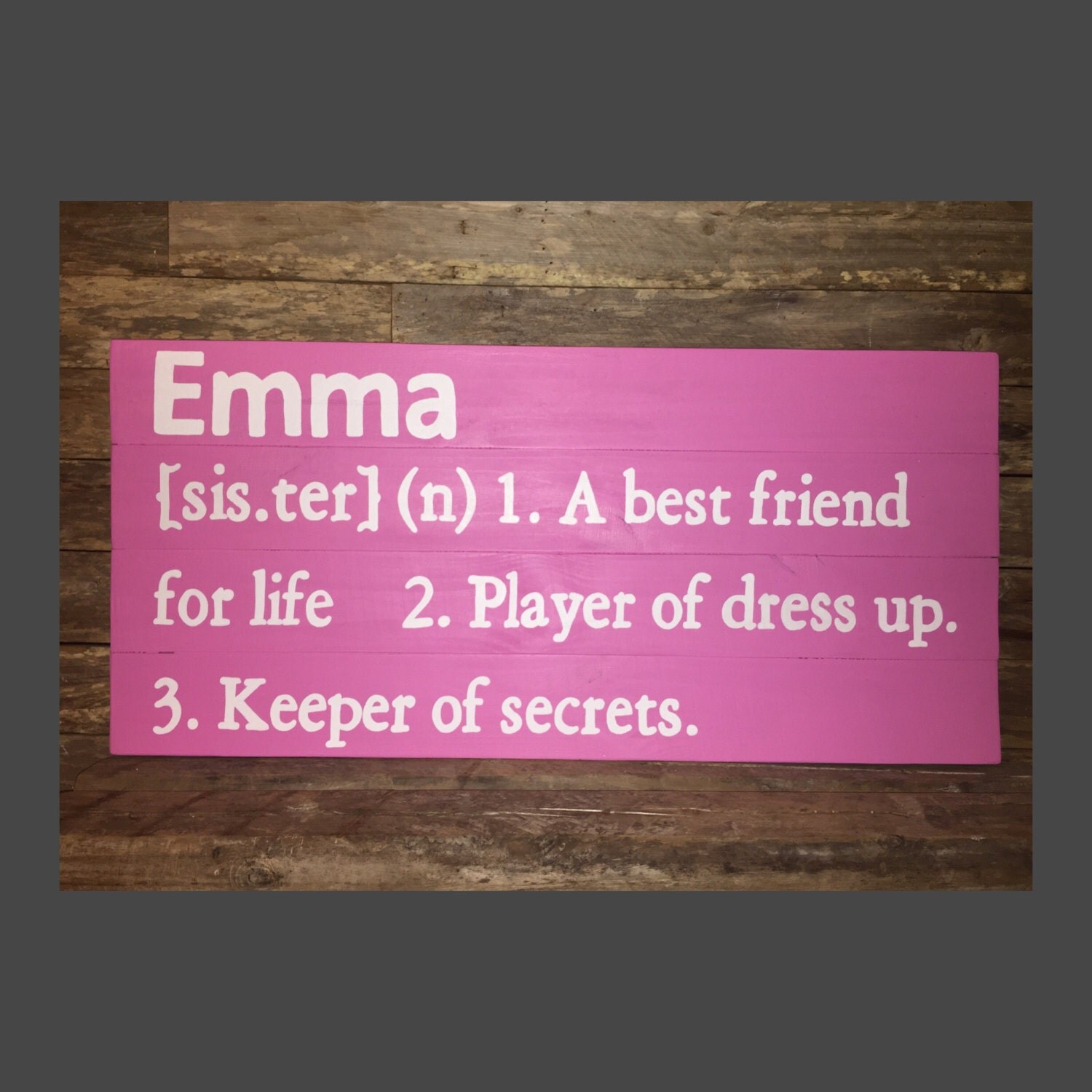 Personalized Sister Sign // Sister Sign // by CountryClutterHome