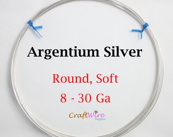 935 Argentium Silver Wire, Round, Dead Soft, 8 10 12 14 16 18 19 20 21 22 24 26 28 30 Gauge, Jewelry Making Wire, Tarnish Resistant