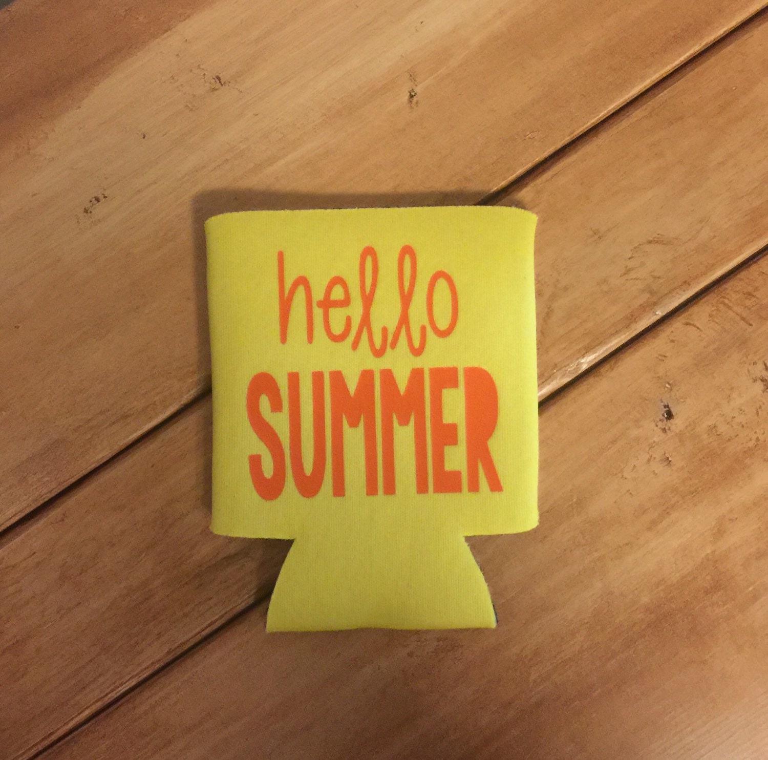 Hello Summer Can Cooler by MotoSquadDesigns on Etsy