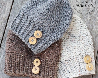 Crochet Pattern, HARPER BEANIE, crochet hat pattern, crochet beanie pattern, sizes toddler, child, and adult