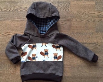 For babies & children "Lumberjack" blue Hoodie