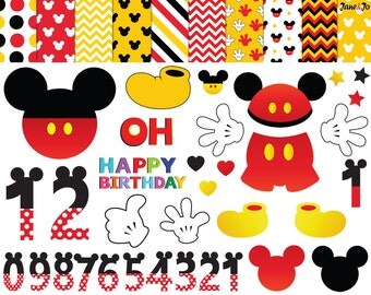 47 Mickey Mouse Clipart,Mickey Party Clipart,Mickey mouse numbers clipart,mickey mouse png,mickey mouse props,mickey mouse birthday,