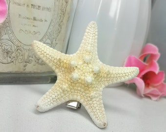 Natural Starfish Hair Clip, Mermaid Hair Accessory, Beach Wedding Hair Comb, Knobby Starfish Hair Piece, Nautical Ocean Wedding Headpiece