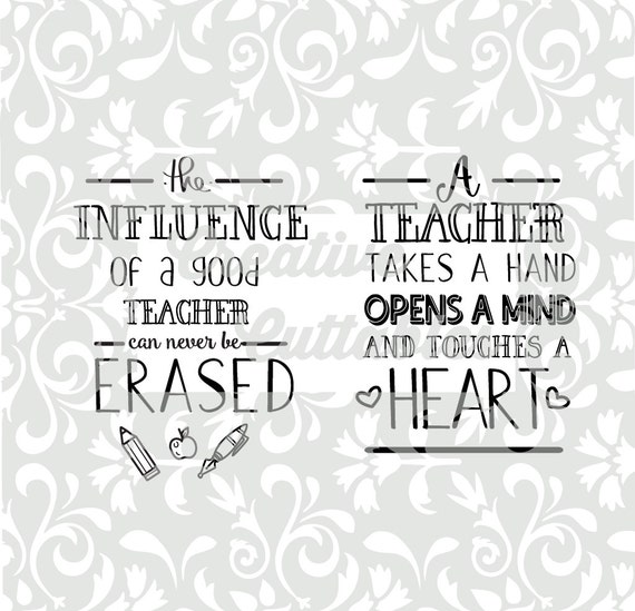 Download SVG Teacher Appreciation for Silhouette or other craft