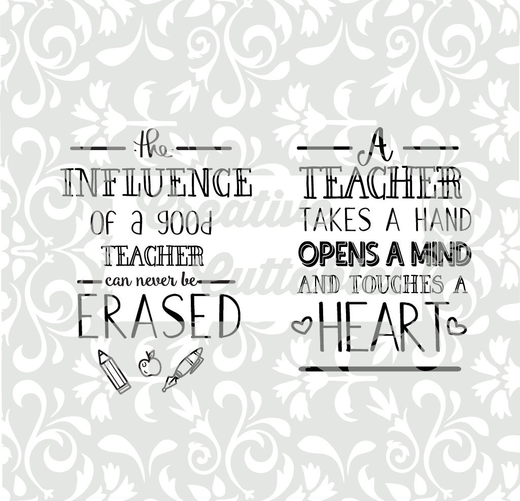 SVG Teacher Appreciation for Silhouette or other craft