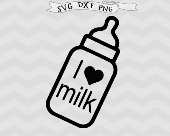 Baby Svg I love milk svg Milk bottle svg Kids svg Newborn svg