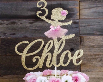 Ballerina Cake Topper, personalize cake topper, ballerina, tutu