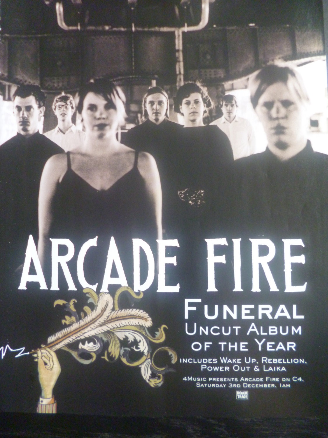Arcade Fire Funeral Mounted Original Press Poster