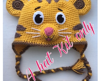 Daniel Tiger crochet hat DIY KIT only