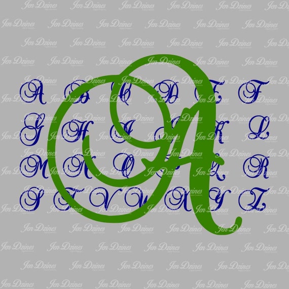 Download Single Letter Monogram SVG DXF EPS Initial Monogram single