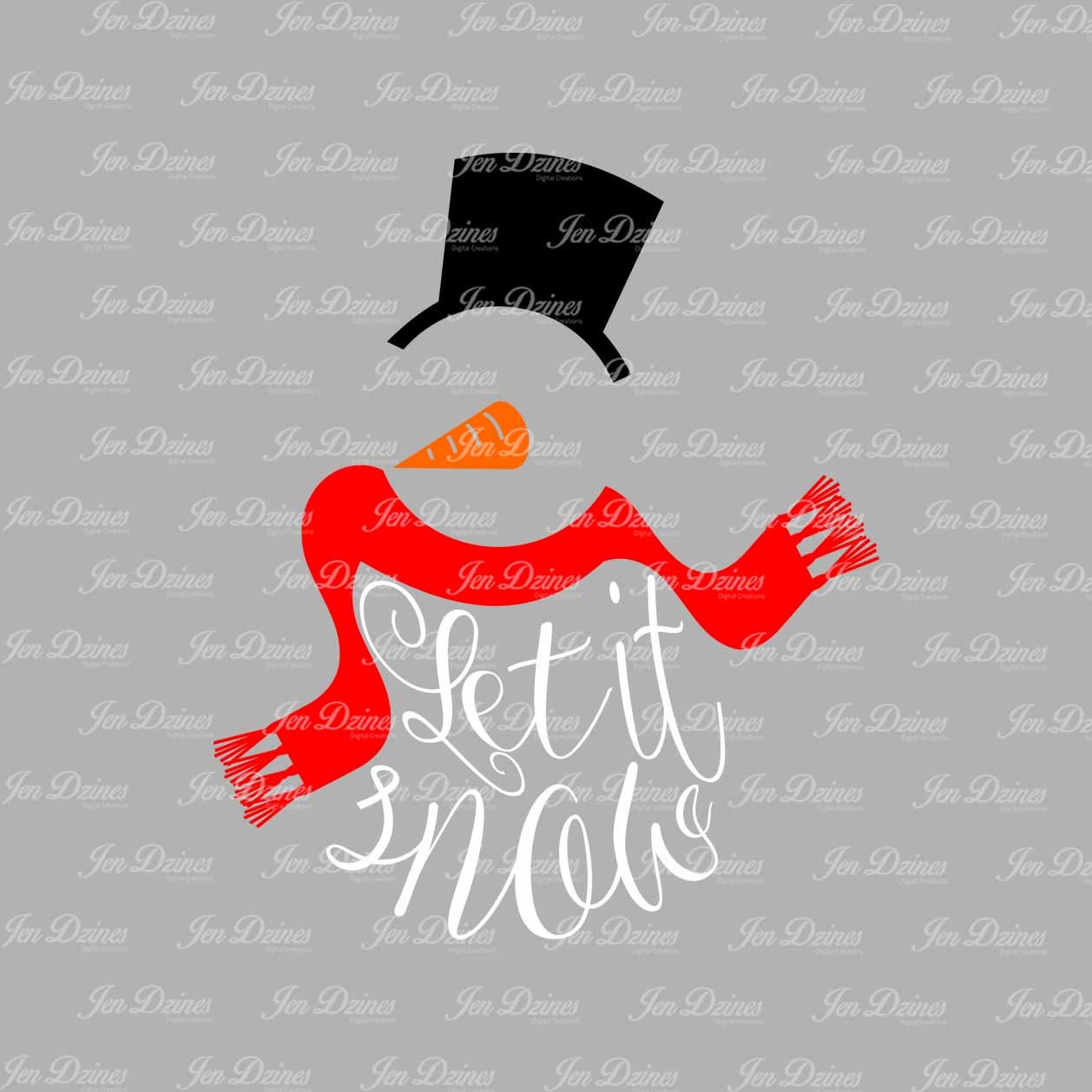 Let It Snow Snowman SVG DXF EPS snowman files christmas svg