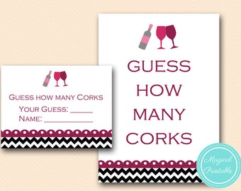 How many corks guess how many corks in the jar Wine Theme