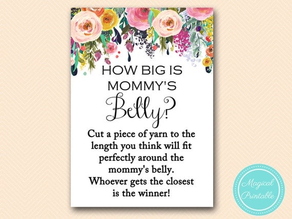 printable baby shower game yarn guess yarn a mommy's the cut how is belly big size