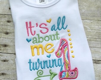 First Birthday shirt for girls - Girl first birthday - 1st birthday shirt or bodysuit -cake smash shirt -One birthday -custom birthday shirt