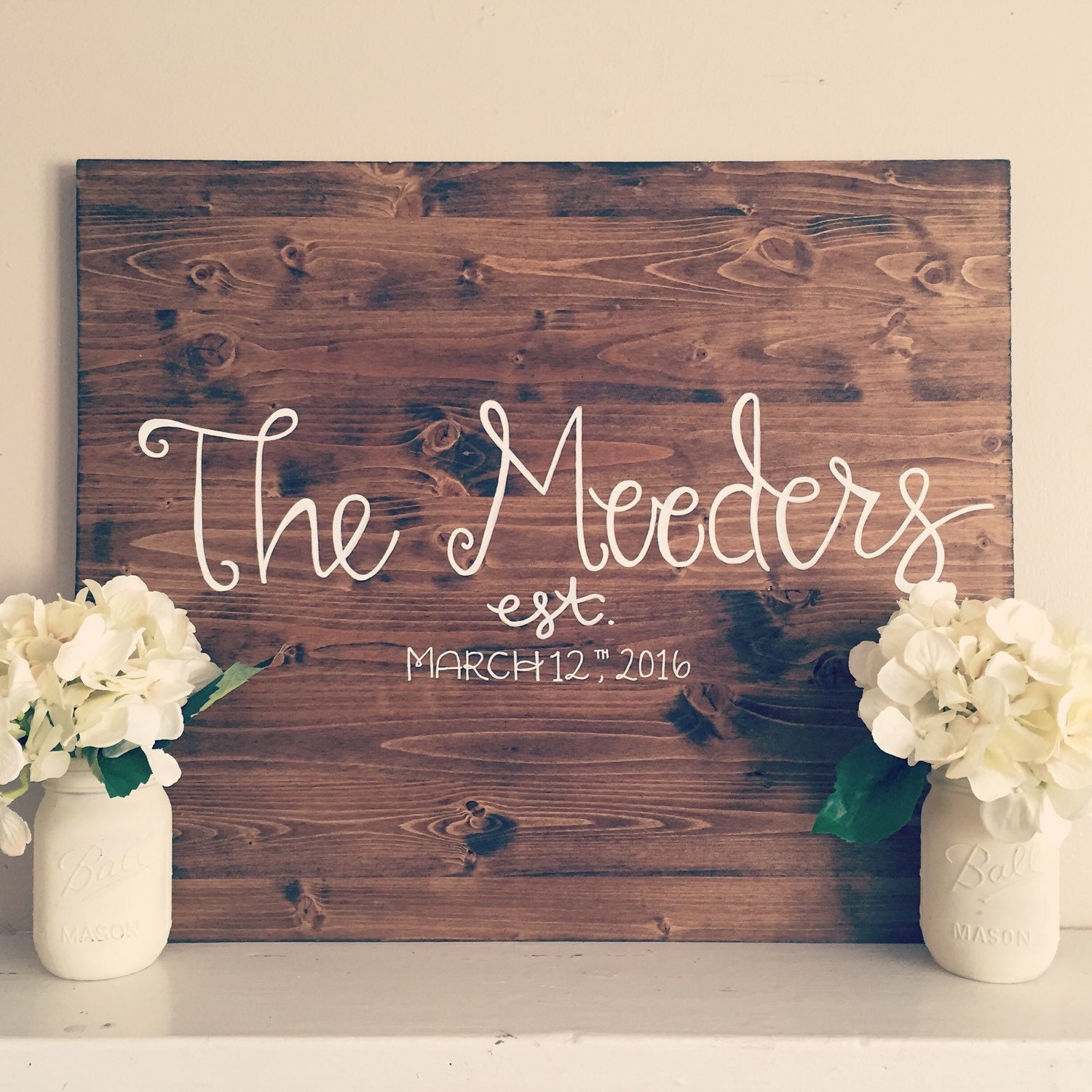 Wood sign wedding decoration last name wood sign by LoveBirdsChic
