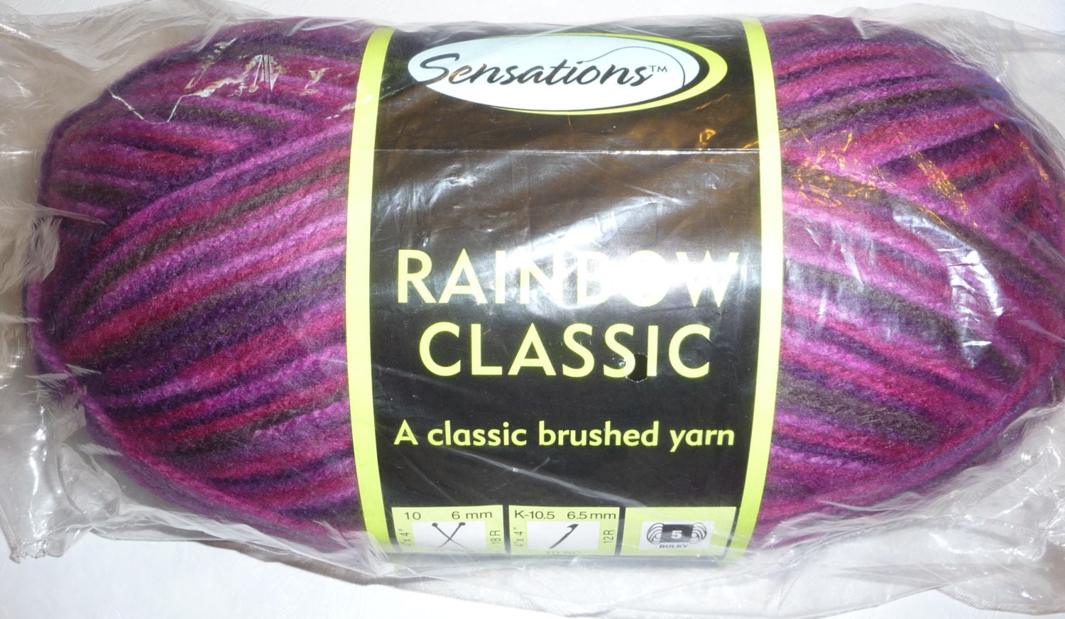 JoAnn Sensations BERRY RAINBOW CLASSIC Brushed Yarn 11 oz.