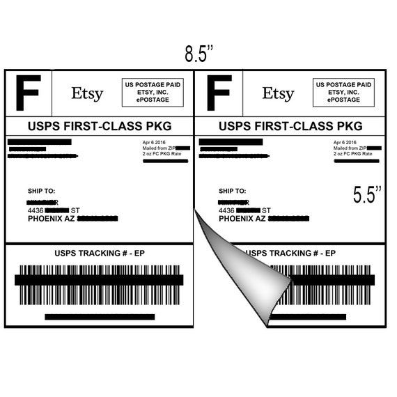 200 Half Sheet Self Adhesive Shipping Labels for Laser