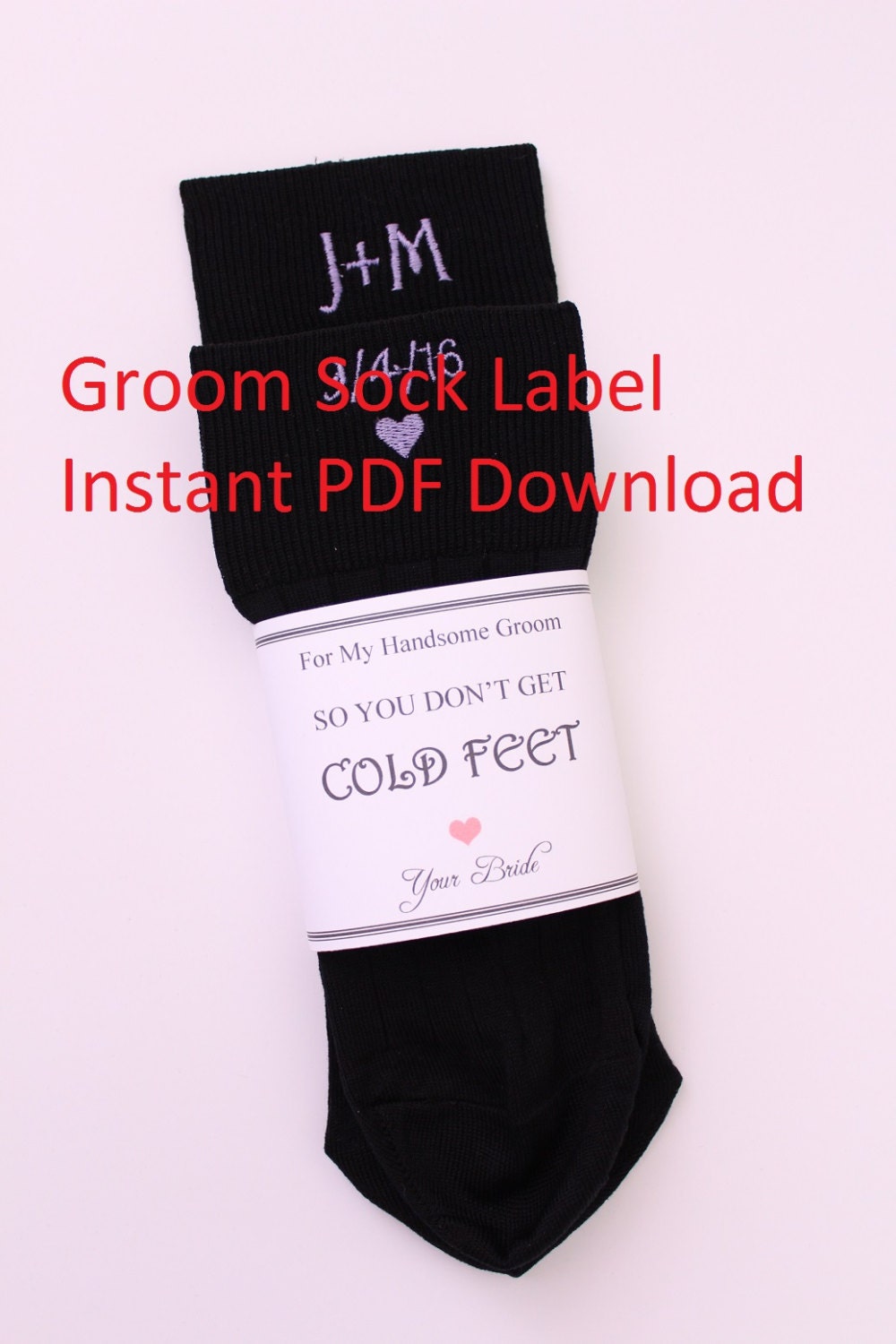 Sock labelInstant PDF downloadprintable Groom sock label so
