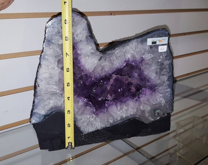 Amethyst Cathedral 10" tall × 8" wide- Geode from Brazil- Amethyst Geode \ Amethyst \ Raw Amethyst \ Amethyst Crystal \ Amethyst Cluster