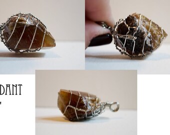 Coffee Calcite Pendant