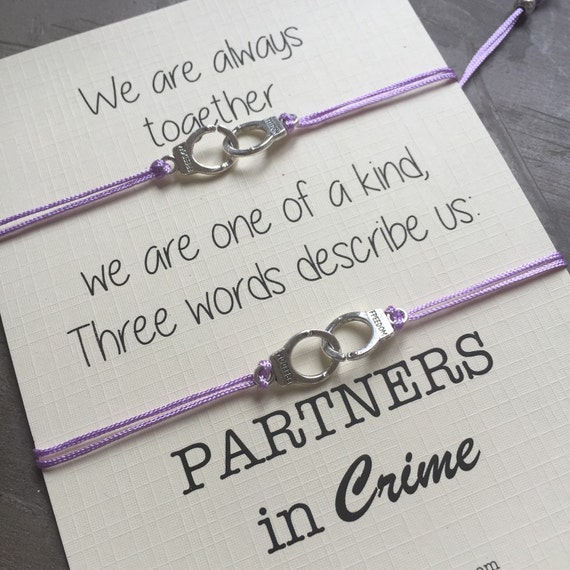 Partners in crime bracelet set