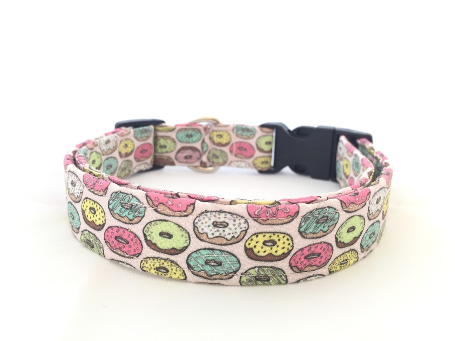 Donut Dog Collar Pink Collar Summer Adjustable by FurTheLoveOfPaws
