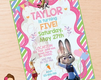 Zootopia, Zootopia invitation, Zootopia party, Zootopia digital invitation, Zootopia printable, Zootopia invite, Zootopia birthday.