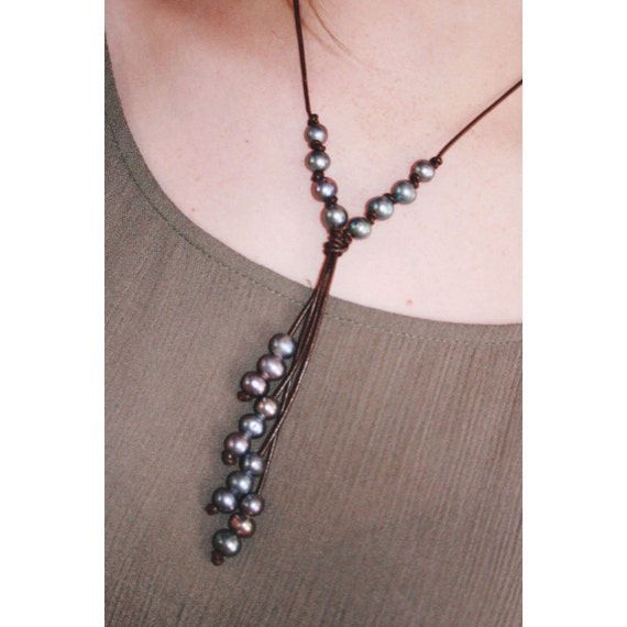 Tahitian Pearl Extensions Necklace by BeadsbyBadash on Etsy