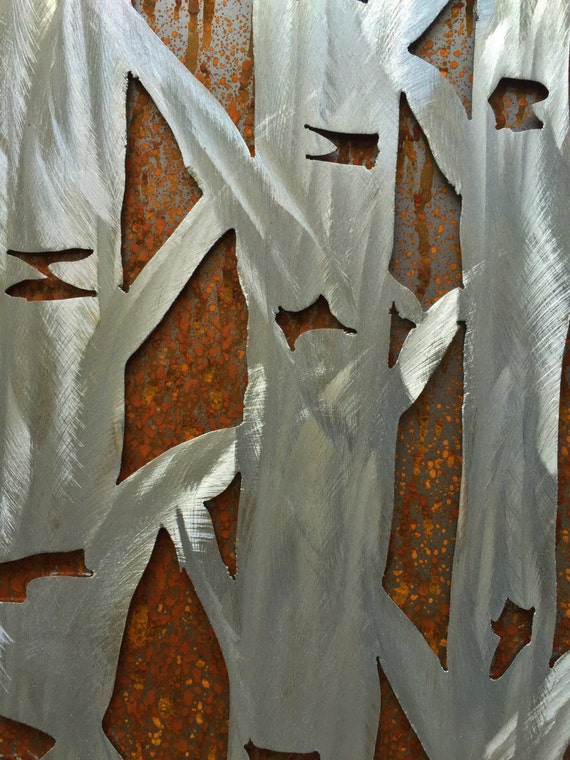Aspen tree metal wall art. Metal wall art by BearMountainMetalArt