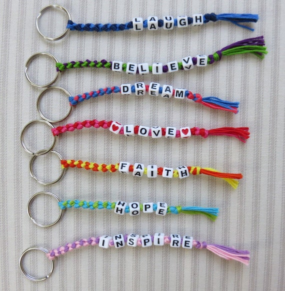 Custom Inspirational String Double Knot Keychain