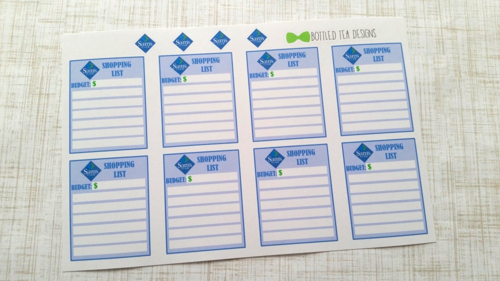 Sam's Club Shopping List Boxes // Sam's Club by bottledteadesigns