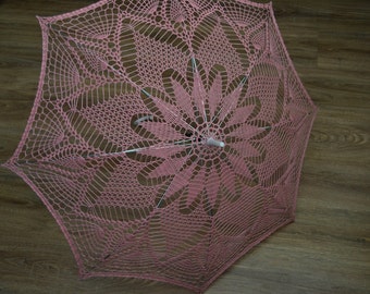 Rose Wedding Crochet Umbrella, Lace Umbrella, Crochet Parasol, Bridal Umbrella, Wedding Accessories, Photo props, Photo session accessories