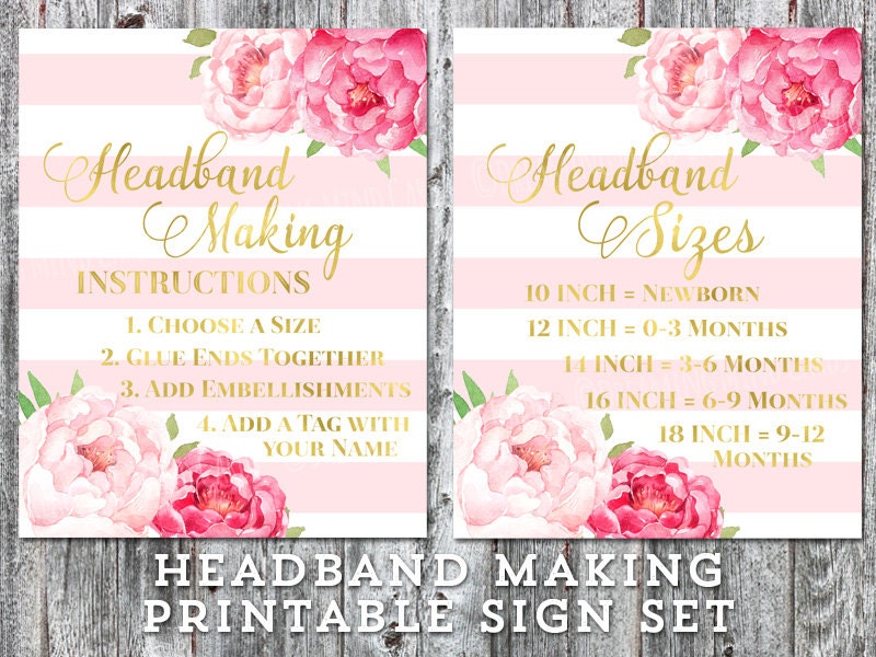 Headband Making Station Printable