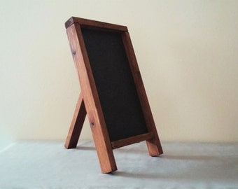 rustic wooden chalkboard easel, chalk board, blank, wood frame, black, home decor, 16" X 8 1/2"