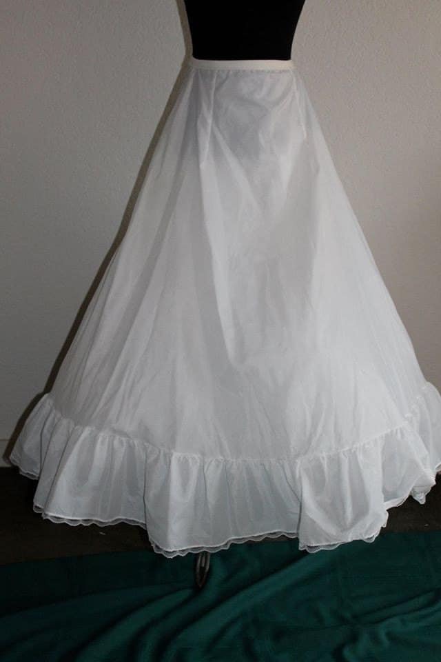 full length white slip