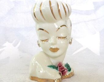 Glamour Girl Lady Head Vase