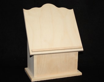 Easel Slant Top Recipe Box,Easel Recipe Box,Wood Recipe Box,Wooden Recipe Box,Rustic Recipe Box,Country Recipe Box,Recipe Box, Kitchen Box