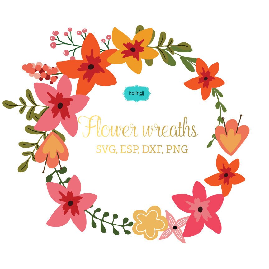 Download Flower wreaths svg Flowers vector graphic Flowers monogram