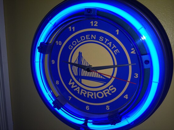 Golden State Warriors Basketball Vintage Retro Style Neon Wall