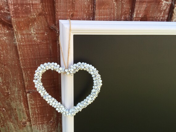 LARGE WHITE WEDDING Chalkboard / Bridal Blackboard / White Chalk Board / White Noticeboard / White Message Board / White Bulletin Board