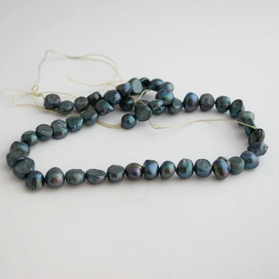 Natural Peacock Freshwater Pearls 67mm 10 beads for