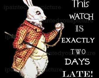 Unique white rabbit quote related items | Etsy