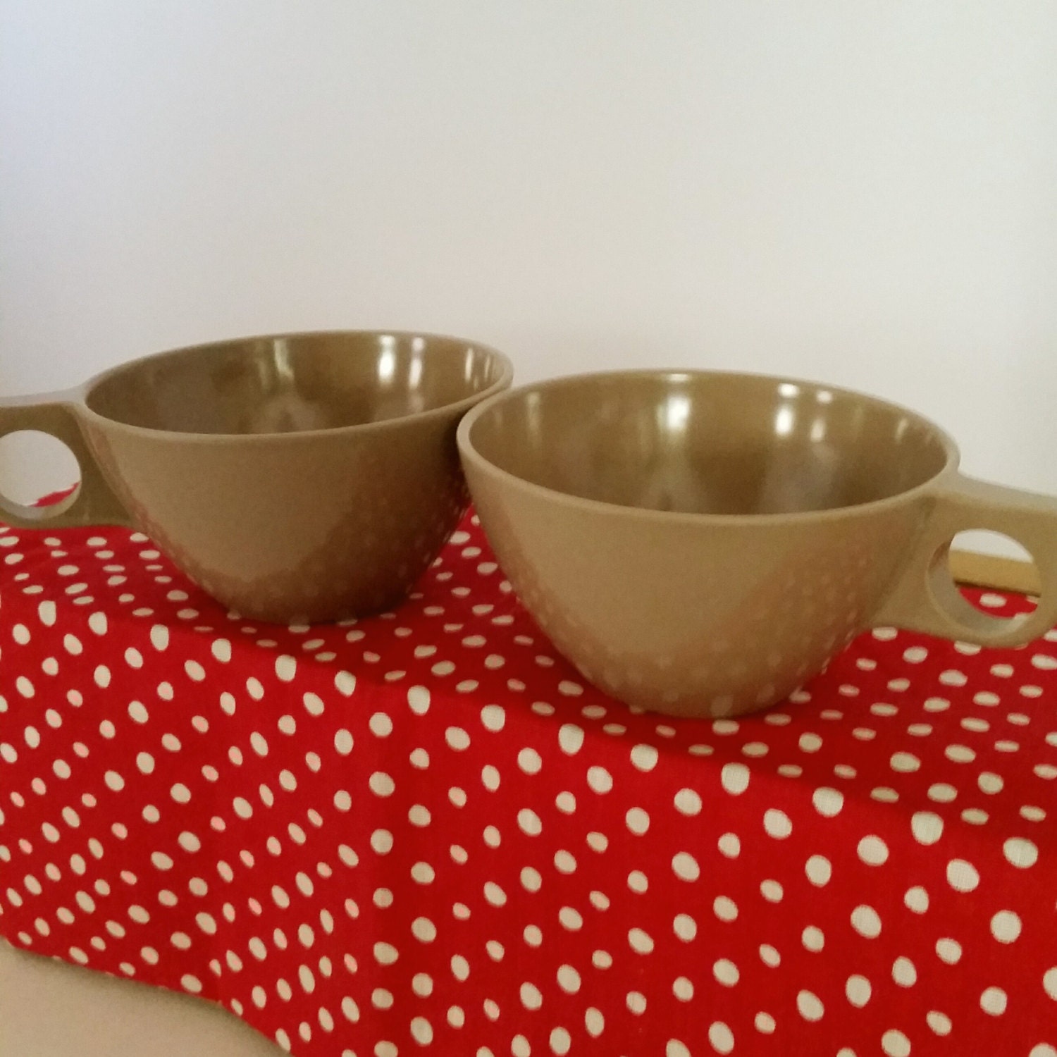 Boonton Vintage Melmac Brown Coffee Cups Set by TheGracefulMarket
