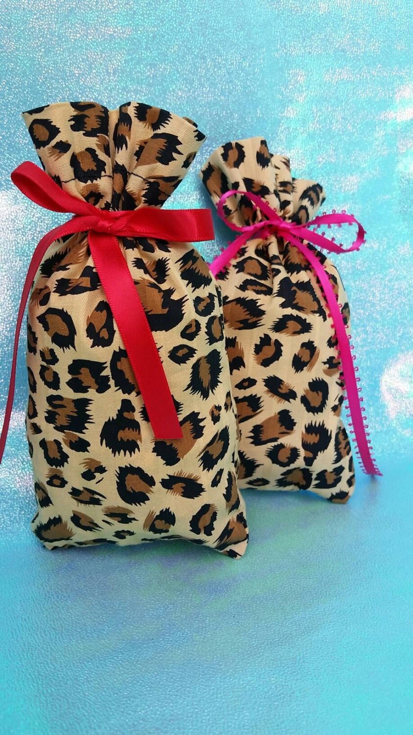 12 Leopard Print Favor Bag/ Animal Print Favor Bag/ Safari