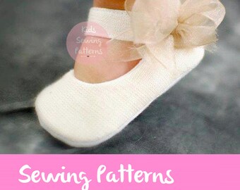 Baby shoe Sewing pattern, girls shoes, Baby pattern, kids patterns pdf, Party shoe pattern, Girls pattern, clothing girls patterns, BAUTISM