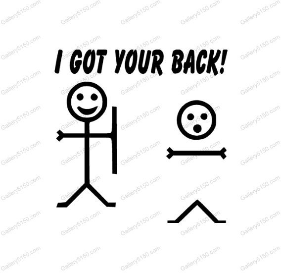 i have your back stick figure