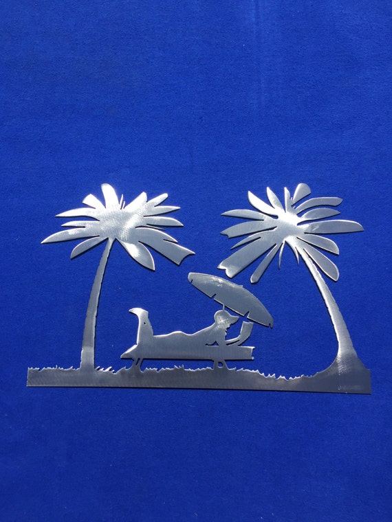 Beach Scene Metal Wall Art 2 Ocean Nautical Marine Sea Life