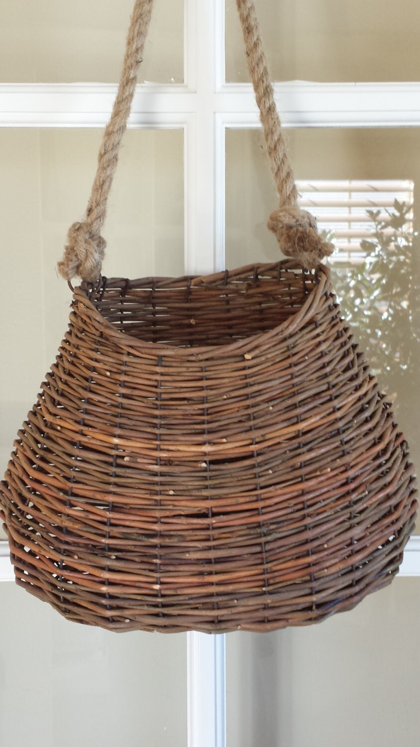 Willow wall basket hanging wall basket cottage decor beach